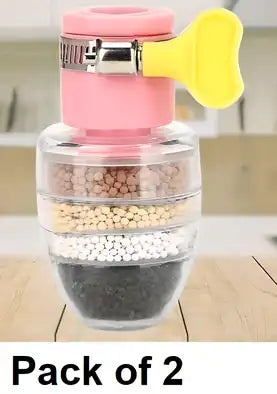 Faucet Filter- Six Layer Activated Carbon Water Faucet Filter (Assorted Color)( Pack of 2)